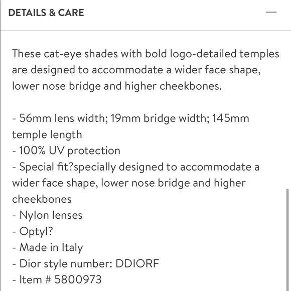 Dior 56mm Cat eye sunglasses AUTHENTIC NEW - Picture 4 of 9